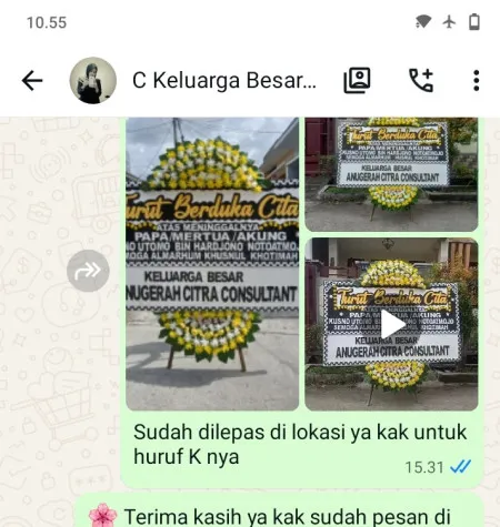 Pengiriman Papan Bunga Duka Gambir